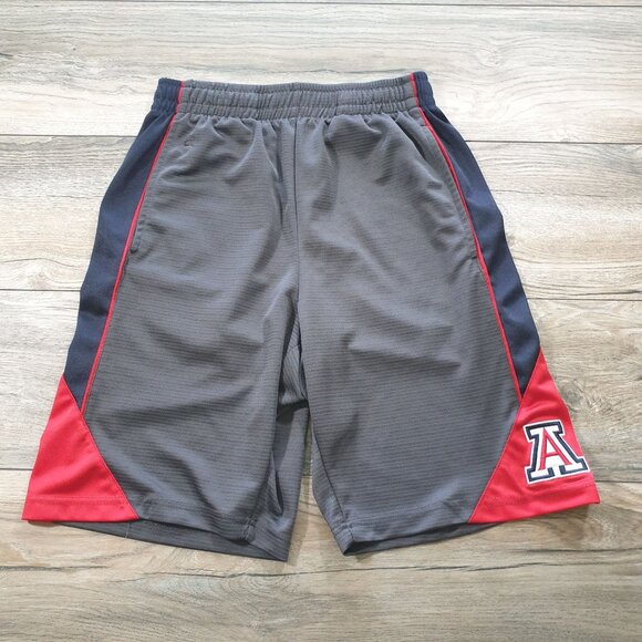 University Of Arizona Wildcats Gray Red Athletic Shorts S Colosseum Waist 26 - Picture 1 of 6